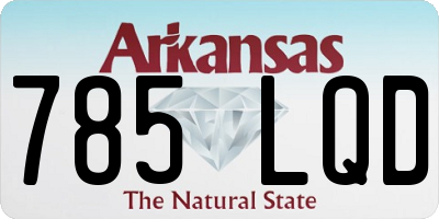AR license plate 785LQD