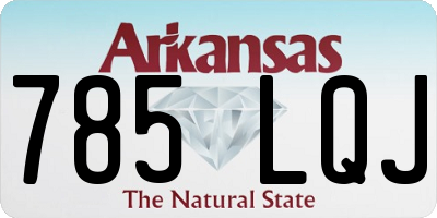 AR license plate 785LQJ