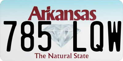 AR license plate 785LQW