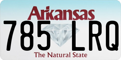 AR license plate 785LRQ