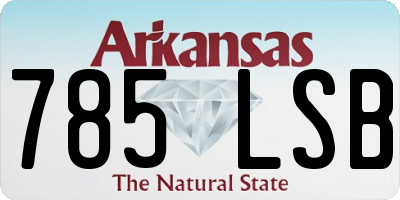 AR license plate 785LSB