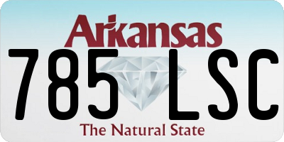 AR license plate 785LSC