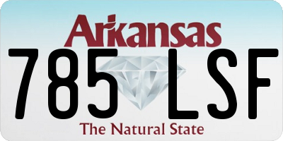 AR license plate 785LSF