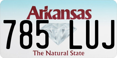 AR license plate 785LUJ
