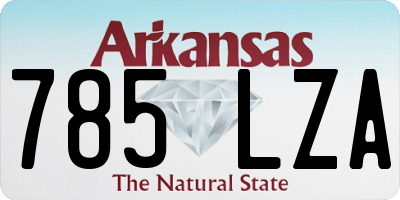 AR license plate 785LZA