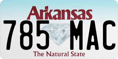 AR license plate 785MAC