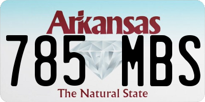 AR license plate 785MBS