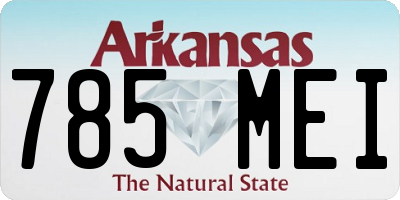 AR license plate 785MEI