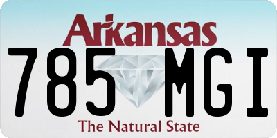 AR license plate 785MGI