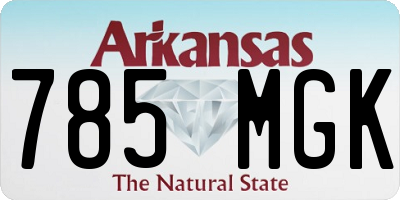 AR license plate 785MGK