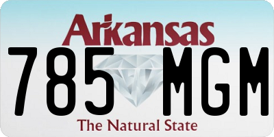 AR license plate 785MGM