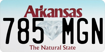 AR license plate 785MGN