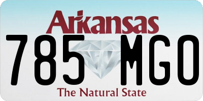 AR license plate 785MGO