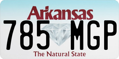AR license plate 785MGP