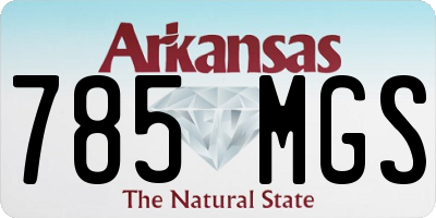AR license plate 785MGS