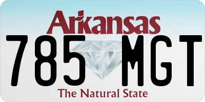 AR license plate 785MGT