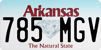 AR license plate 785MGV