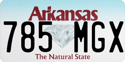 AR license plate 785MGX