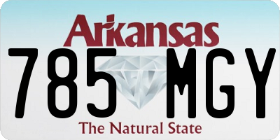 AR license plate 785MGY