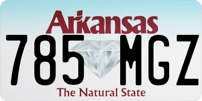 AR license plate 785MGZ