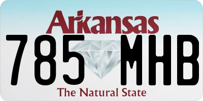 AR license plate 785MHB
