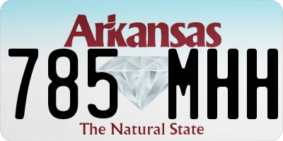 AR license plate 785MHH