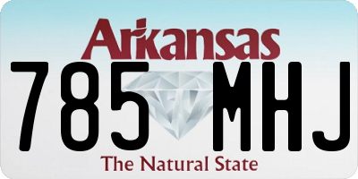 AR license plate 785MHJ