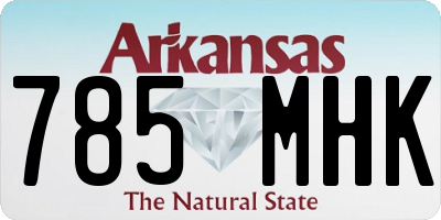 AR license plate 785MHK