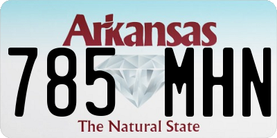 AR license plate 785MHN