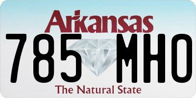 AR license plate 785MHO