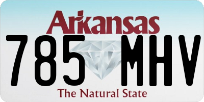 AR license plate 785MHV