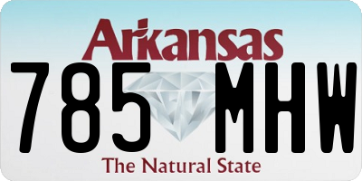 AR license plate 785MHW
