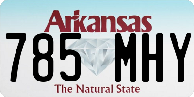 AR license plate 785MHY