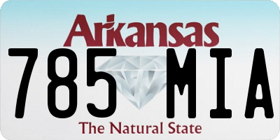 AR license plate 785MIA