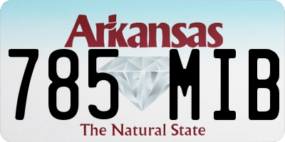 AR license plate 785MIB