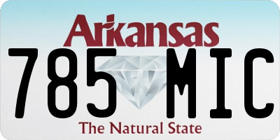 AR license plate 785MIC