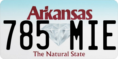 AR license plate 785MIE