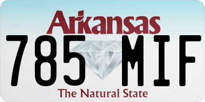 AR license plate 785MIF