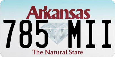 AR license plate 785MII