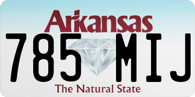 AR license plate 785MIJ