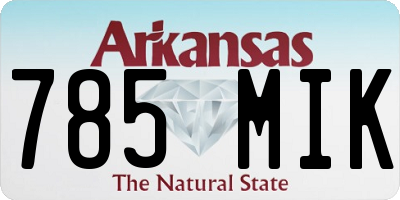AR license plate 785MIK