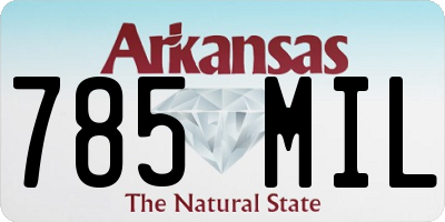 AR license plate 785MIL