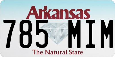 AR license plate 785MIM