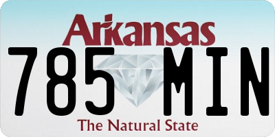 AR license plate 785MIN