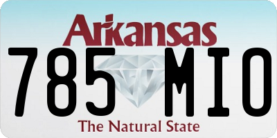 AR license plate 785MIO