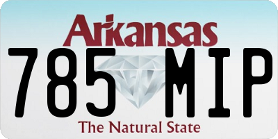 AR license plate 785MIP