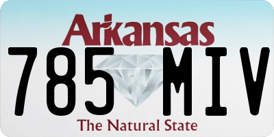AR license plate 785MIV