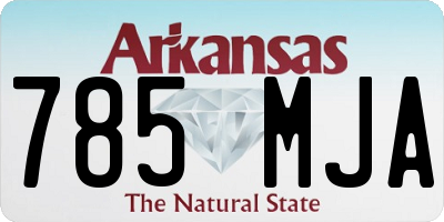AR license plate 785MJA