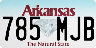 AR license plate 785MJB