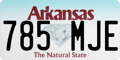 AR license plate 785MJE